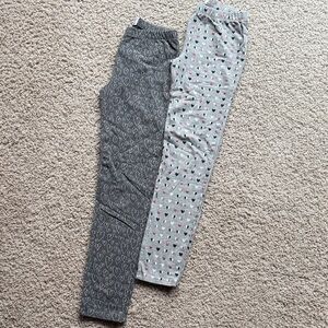 Gap Heart Patterned Gray Leggings Bundle